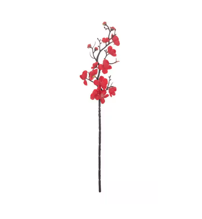Silk Plum Blossom Artificial Flower Branch 5