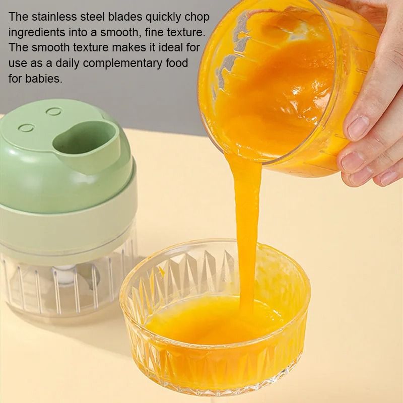 4in1 Wireless Electric Vegetable Cutter  Garlic Masher Handheld Food Chopper 3