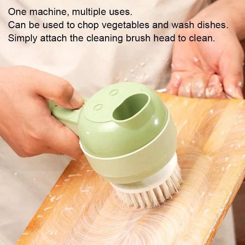 4in1 Wireless Electric Vegetable Cutter  Garlic Masher Handheld Food Chopper 5