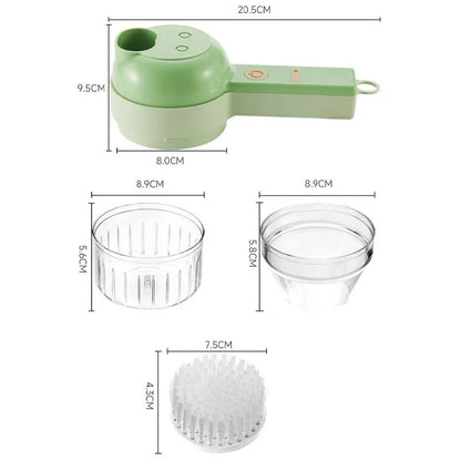 4in1 Wireless Electric Vegetable Cutter  Garlic Masher Handheld Food Chopper 7