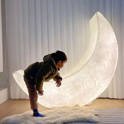 MoonLounge Crescent Floor Lamp  Chair  Nordic Ambient Moonlight Design 1