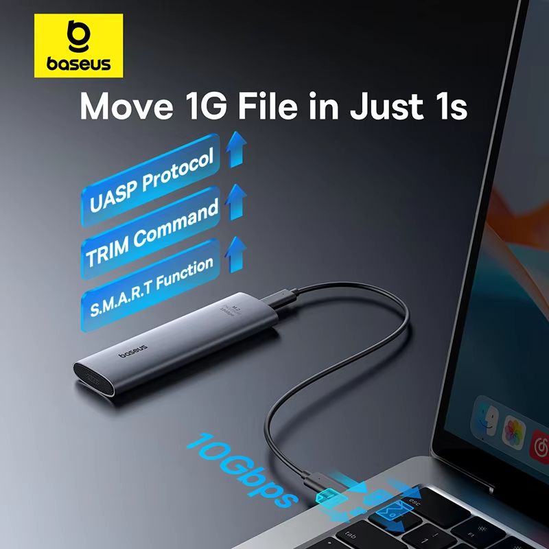 Baseus TurboLink M2 SSD Enclosure  10 Gbps NVMe To USBC 32 Gen2 Adapter Up To 8 TB 1