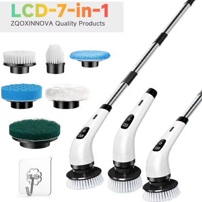 MultiSurface Cordless Electric Spin Scrubber  Household Cleaning Brush For Kitchen  Bath 8