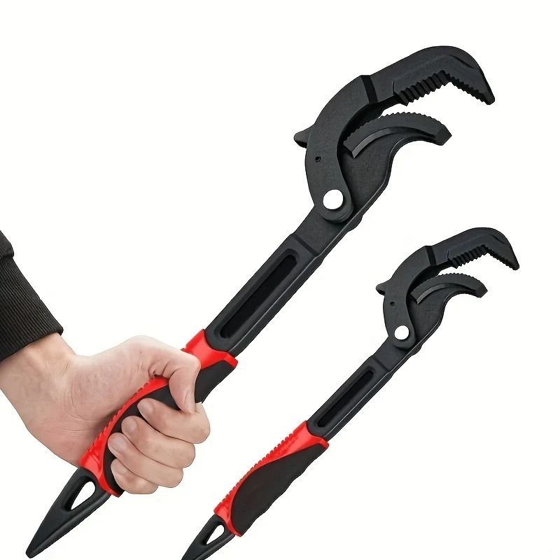 Adjustable Jaw Wrench Set Multi Functional Quick Open Pipe Wrench for Car Bike Plumbing Repairs