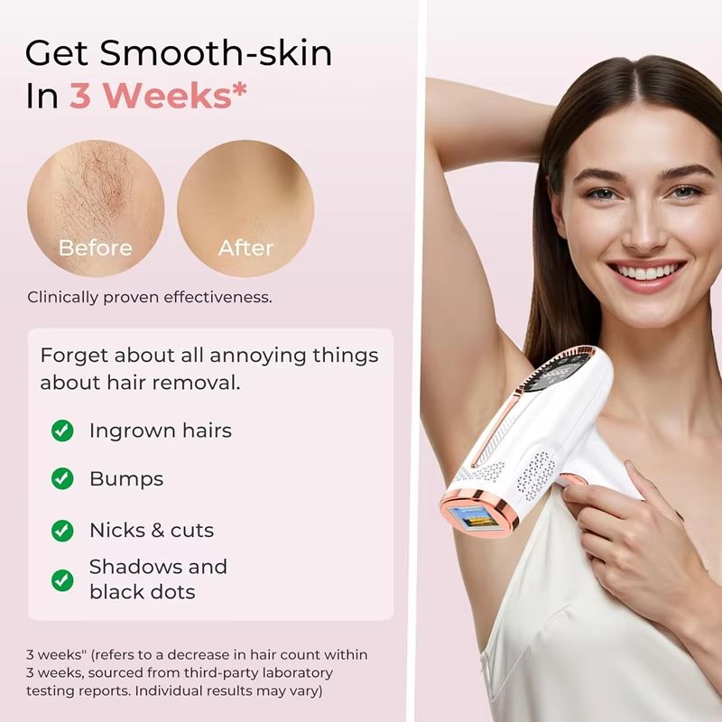 IPL Laser Hair Removal Device For Women And Men Bikini Facial Body Hair Remover 2