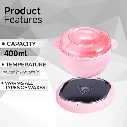 0 Metal Foldable Silicone Wax Heater Paraffin Pot Depilatory Wax Warmer For Home Spa 1