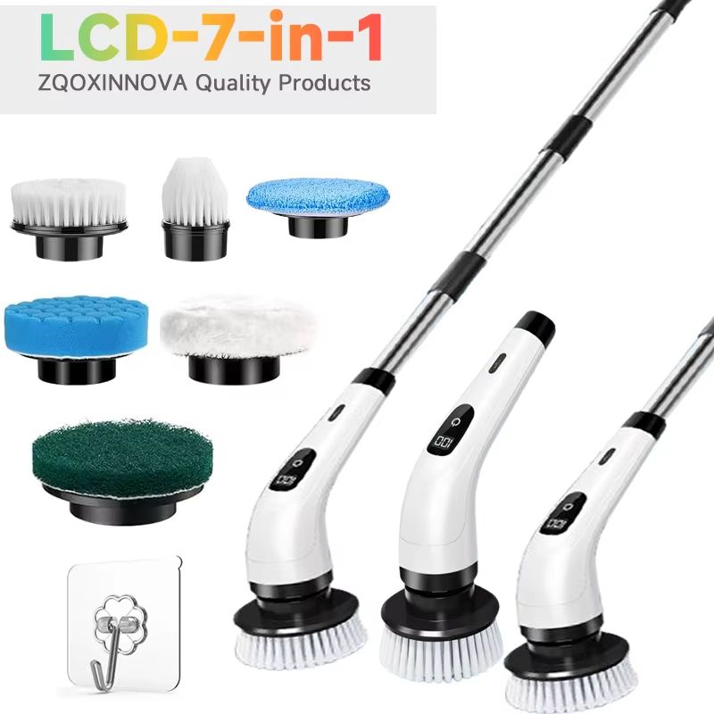 Cordless Spin Scrubber Electric Multipurpose Cleaning Brush For Kitchen Bathroom And Toilet 8