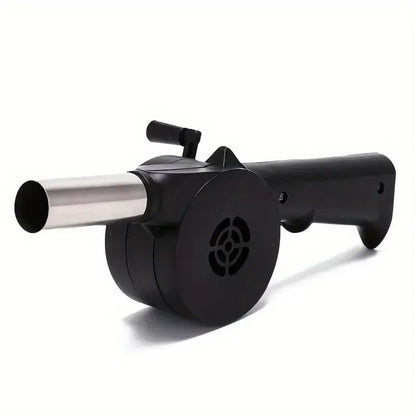 Grill Manual Fan Hand Crank BBQ Fan Portable Air Blower With Handle 1
