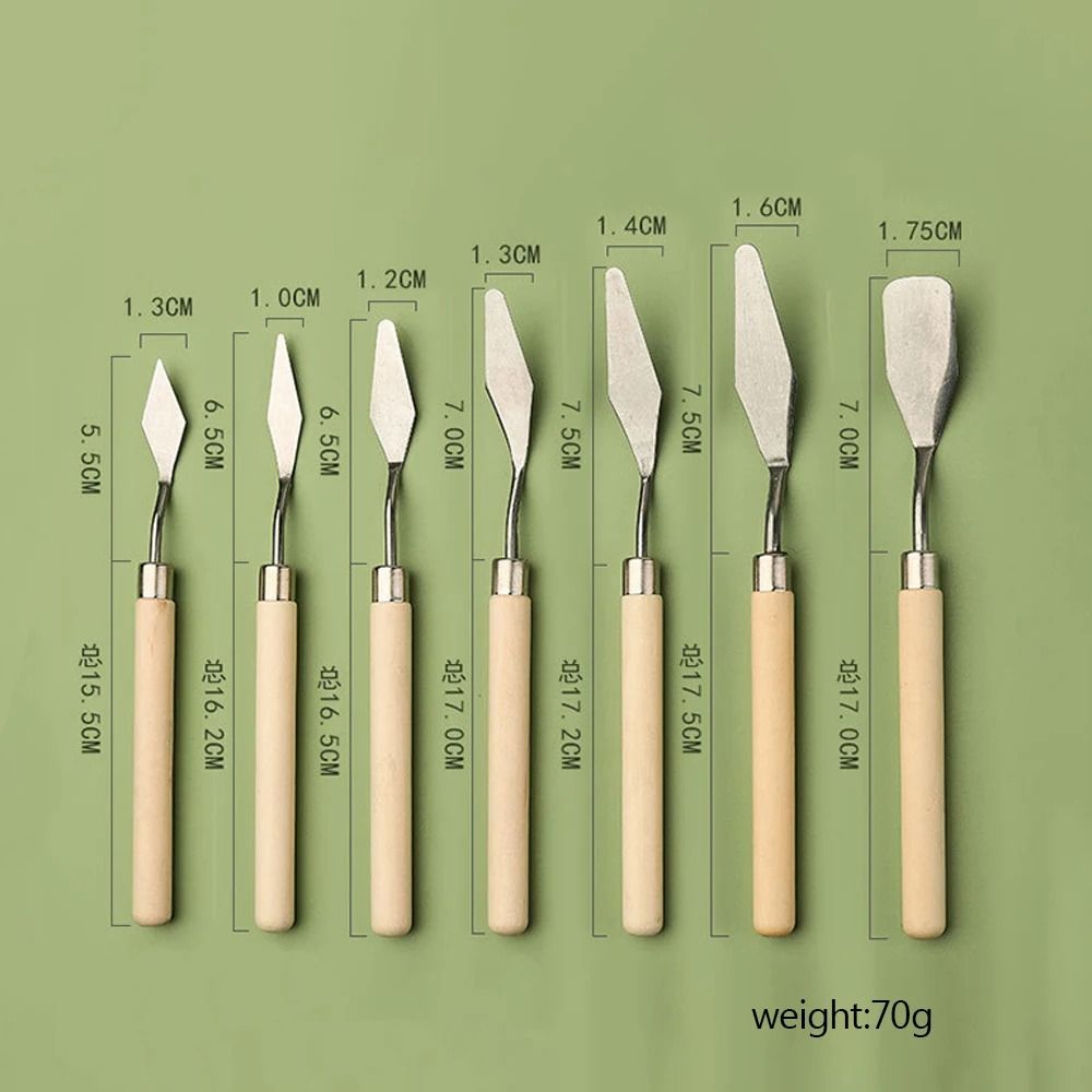 7 Piece Mini Palette Knife Set For Painting Baking And Clay Sculpting 5