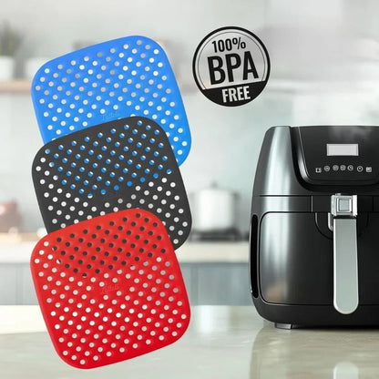 Reusable Air Fryer Liners for 5QT or Bigger Easy Clean Non Stick Dishwasher Safe Parchment Paper Replacer