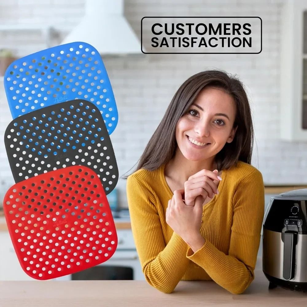Reusable Air Fryer Liners For 5QT Or Bigger Easy Clean Non Stick Dishwasher Safe Parchment Paper Re 2