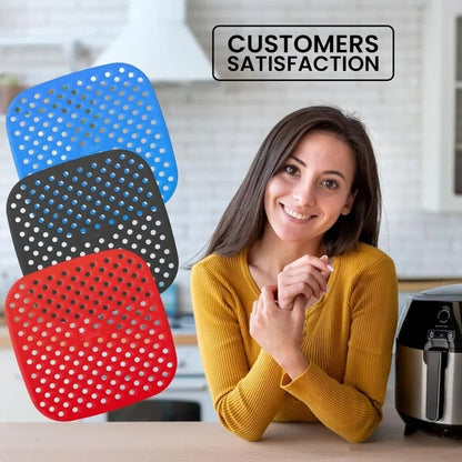Reusable Air Fryer Liners For 5QT Or Bigger Easy Clean Non Stick Dishwasher Safe Parchment Paper Re 2
