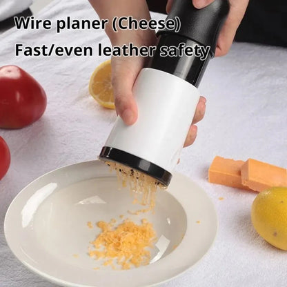 Stainless Steel Cheese Grater With Two Interchangeable Blades For Parmesan Chocolate And Butter 1