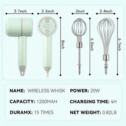 Wireless Electric Hand Whisk For Baking Mixing And Cream Beating 4