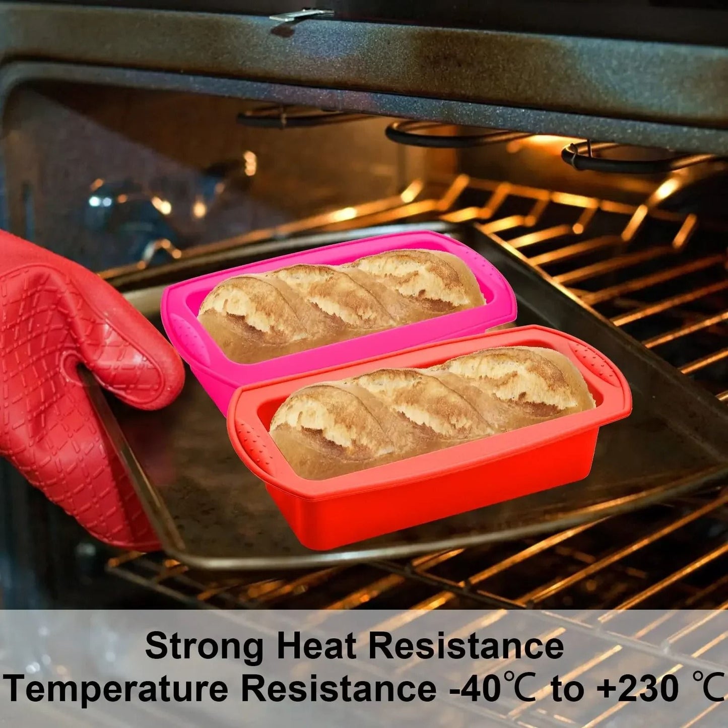 Silicone Loaf Pan For Bread Banana Cake Meatloaf And Quiche Non Stick Baking Mold 4