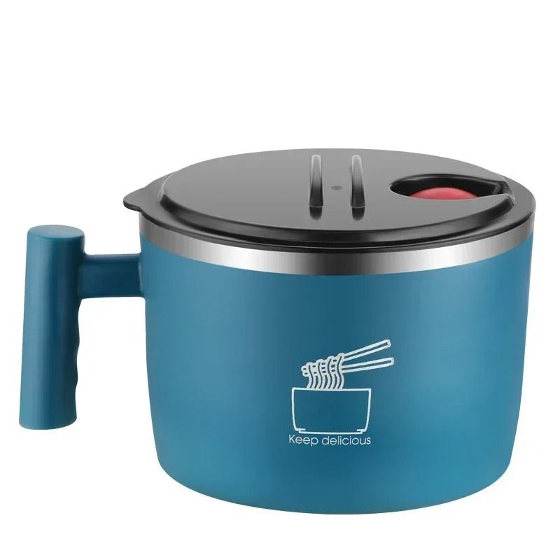 Stainless Steel Noodle Bowl Set With Handle And Lid 1L 8