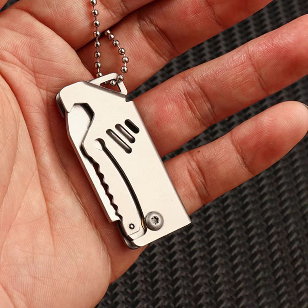 Mini Folding Survival Pocket Knife – Portable Outdoor Camping Pendant Tool