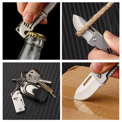 Mini Folding Survival Pocket Knife  Portable Outdoor Camping Pendant Tool 1