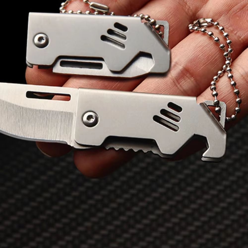 Mini Folding Survival Pocket Knife  Portable Outdoor Camping Pendant Tool 4