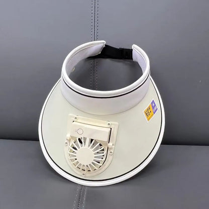 Summer Sun Protection Hat With USB Fan Large Brim Outdoor Sun Visor For Men And Women 9
