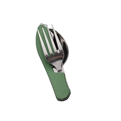 4 In 1 Folding Camping Cutlery Knife Fork Spoon Outdoor Travel Tableware Tool 8