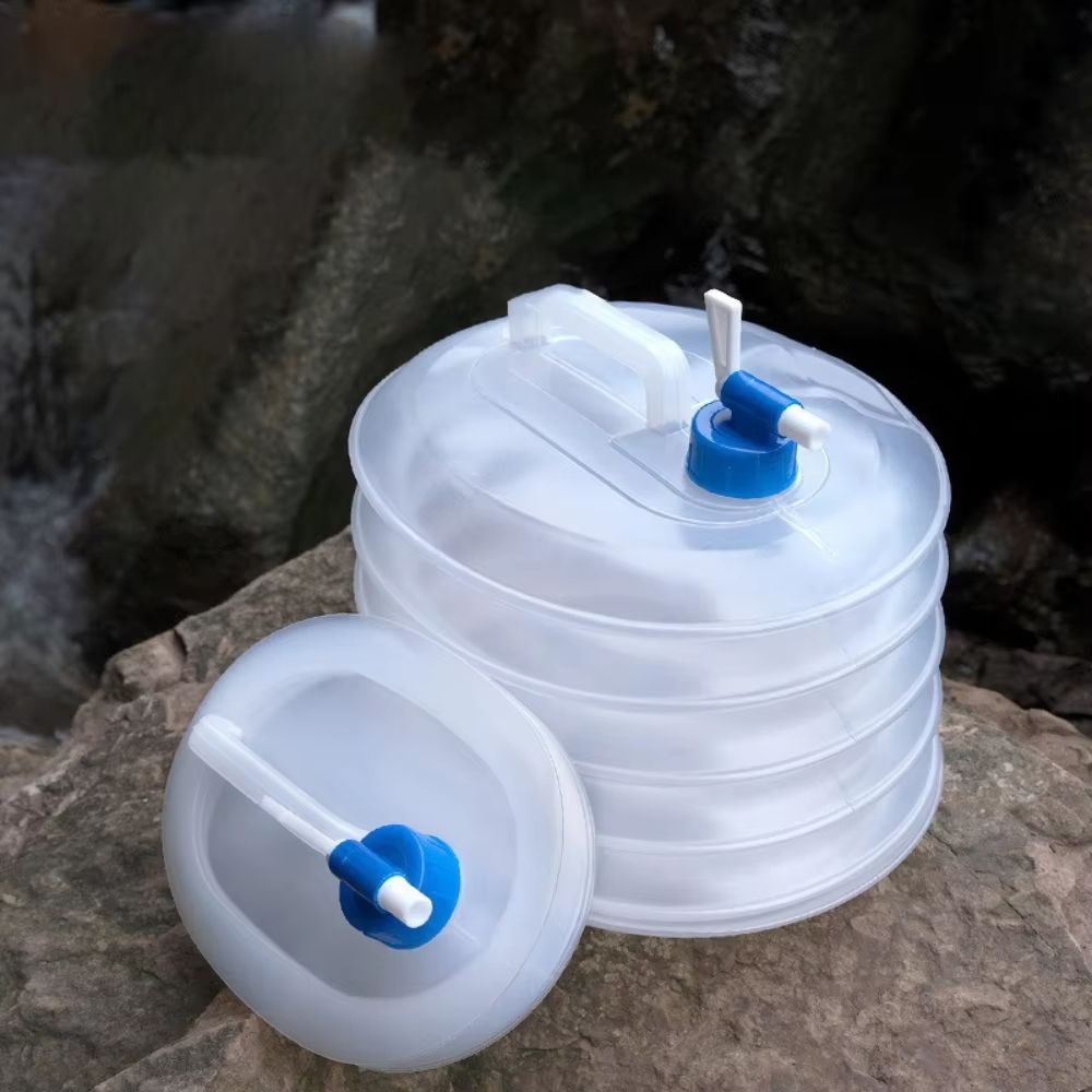 Outdoor Folding Water Container – 1.3, 2.6, 4 Gallons | Thickened Portable Car & Camping Water Storage Bucket