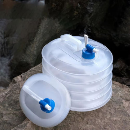 Outdoor Folding Water Container – 1.3, 2.6, 4 Gallons | Thickened Portable Car & Camping Water Storage Bucket