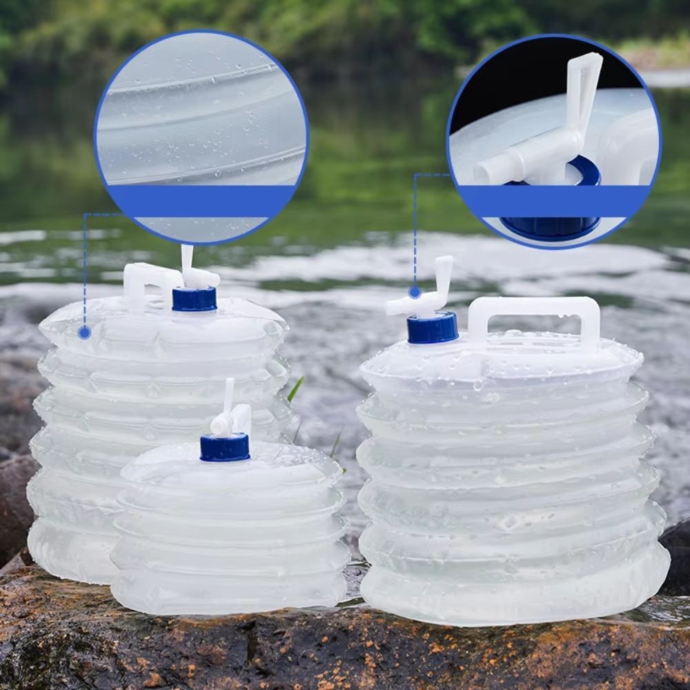 Outdoor Folding Water Container 51015 L Thickened Portable Car Camping Water Storage Bucket 2