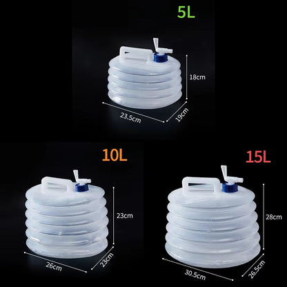 Outdoor Folding Water Container 51015 L Thickened Portable Car Camping Water Storage Bucket 3