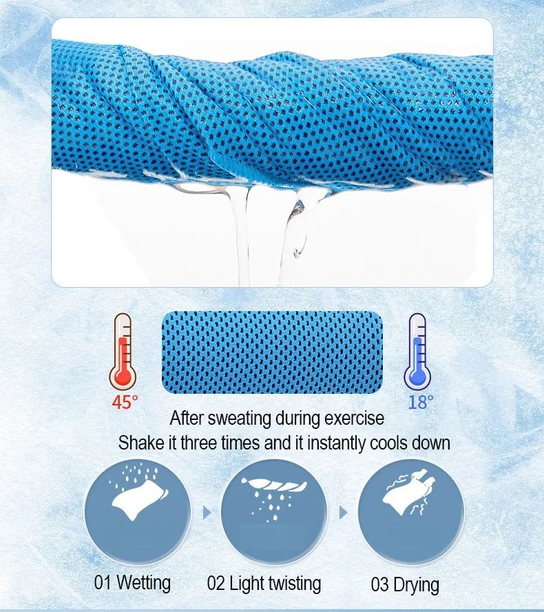 Cooling Sports Wristband Set Breathable Ice Wristbands For Running Fitness Yoga Cycling Hiking 3