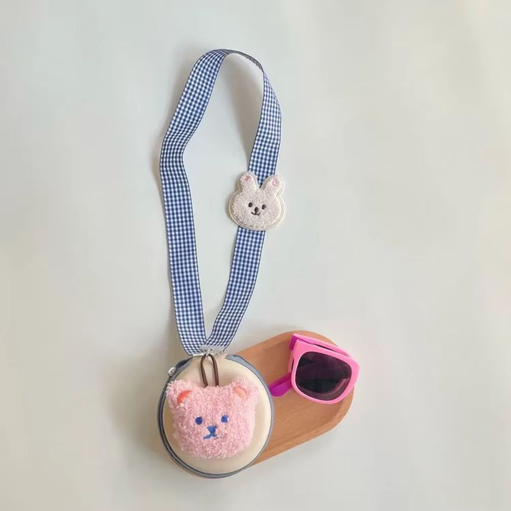 Kids Foldable Neckstrap Sunglasses Case Set  ColorBlock UV400 Glasses Pouch For Boys Girls Travel S 6