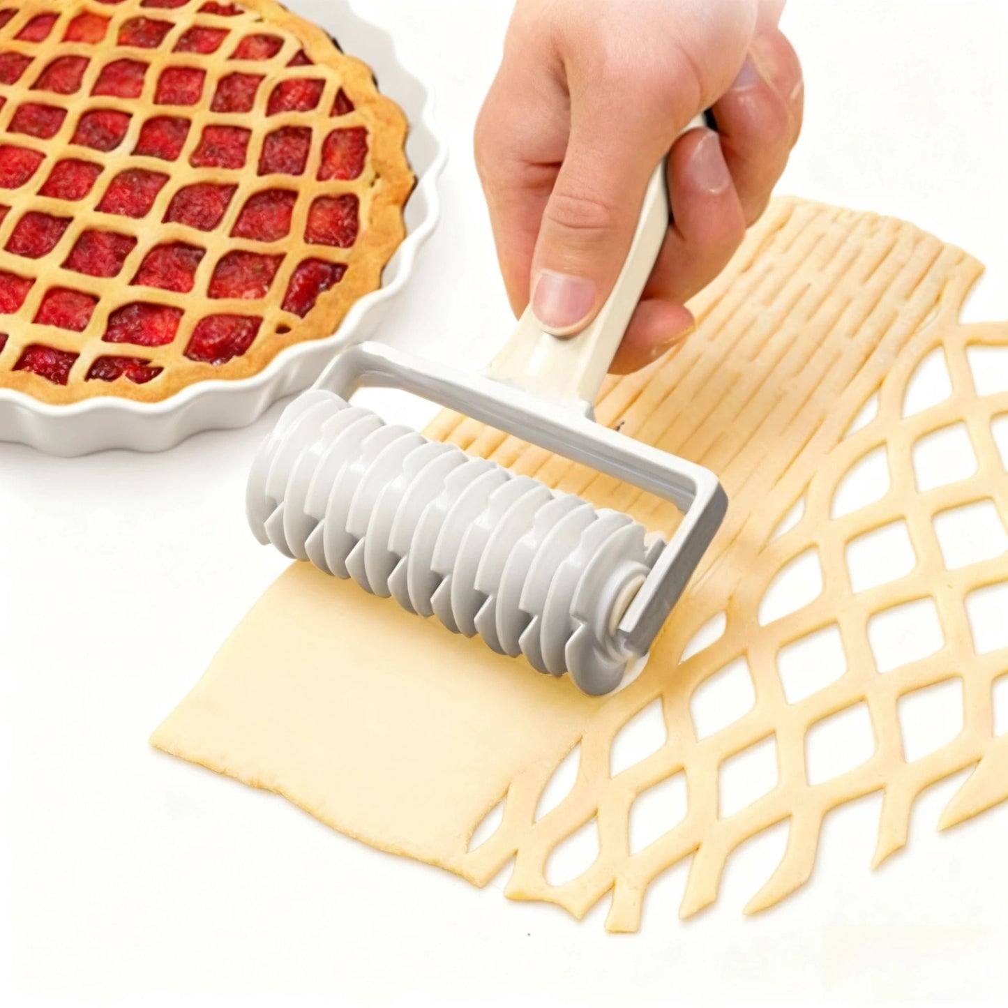 Lattice Roller Cutter for Pie Dough Cookies Pastry and Bread