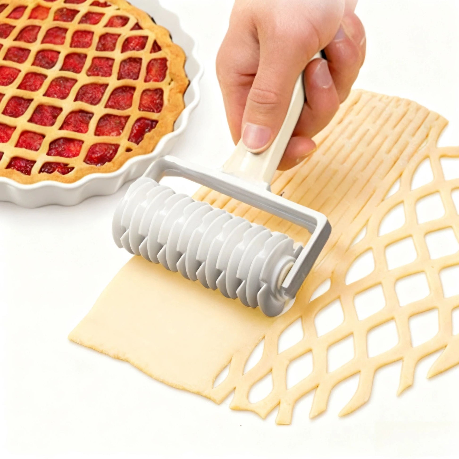 Lattice Roller Cutter for Pie Dough Cookies Pastry and Bread
