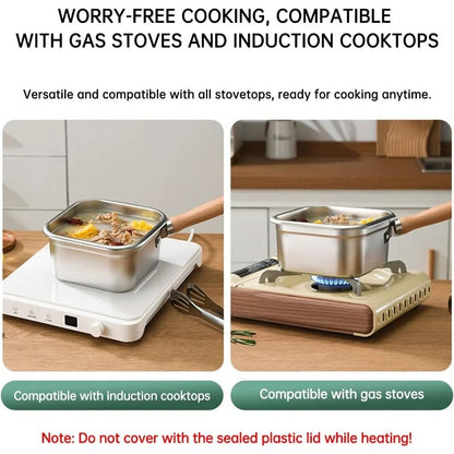 MultiFunction Frying Cooker Set Stainless Steel Deep Fryer Pot With Basket And Tongs 3