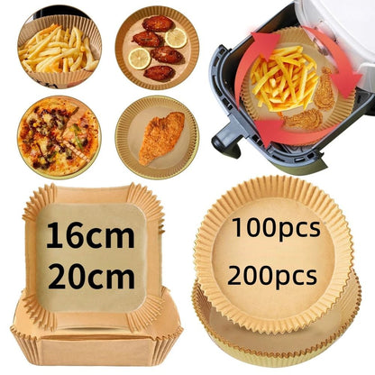 Air Fryer Food Pads Disposable Oil Absorbing Baking Paper Liners