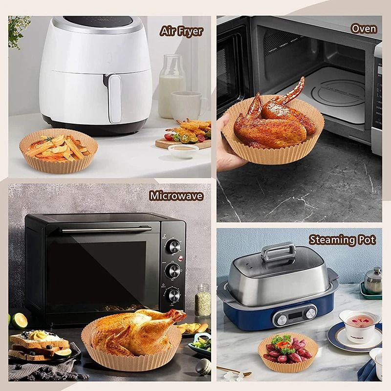 Air Fryer Food Pads Disposable Oil Absorbing Baking Paper Liners 2