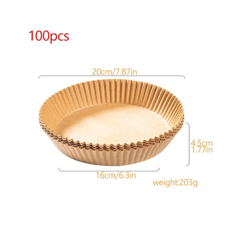 Air Fryer Food Pads Disposable Oil Absorbing Baking Paper Liners 6
