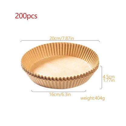 Air Fryer Food Pads Disposable Oil Absorbing Baking Paper Liners 8