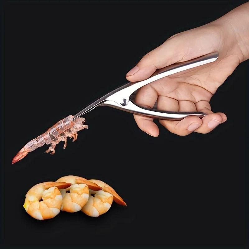 Stainless Steel Shrimp Deveining Tool Easy Shell Removal Kitchen Seafood Prep Gadget 2