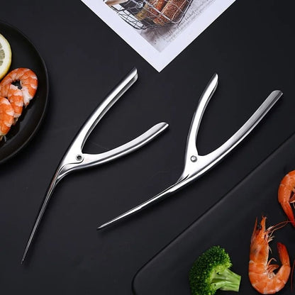 Stainless Steel Shrimp Deveining Tool Easy Shell Removal Kitchen Seafood Prep Gadget 4