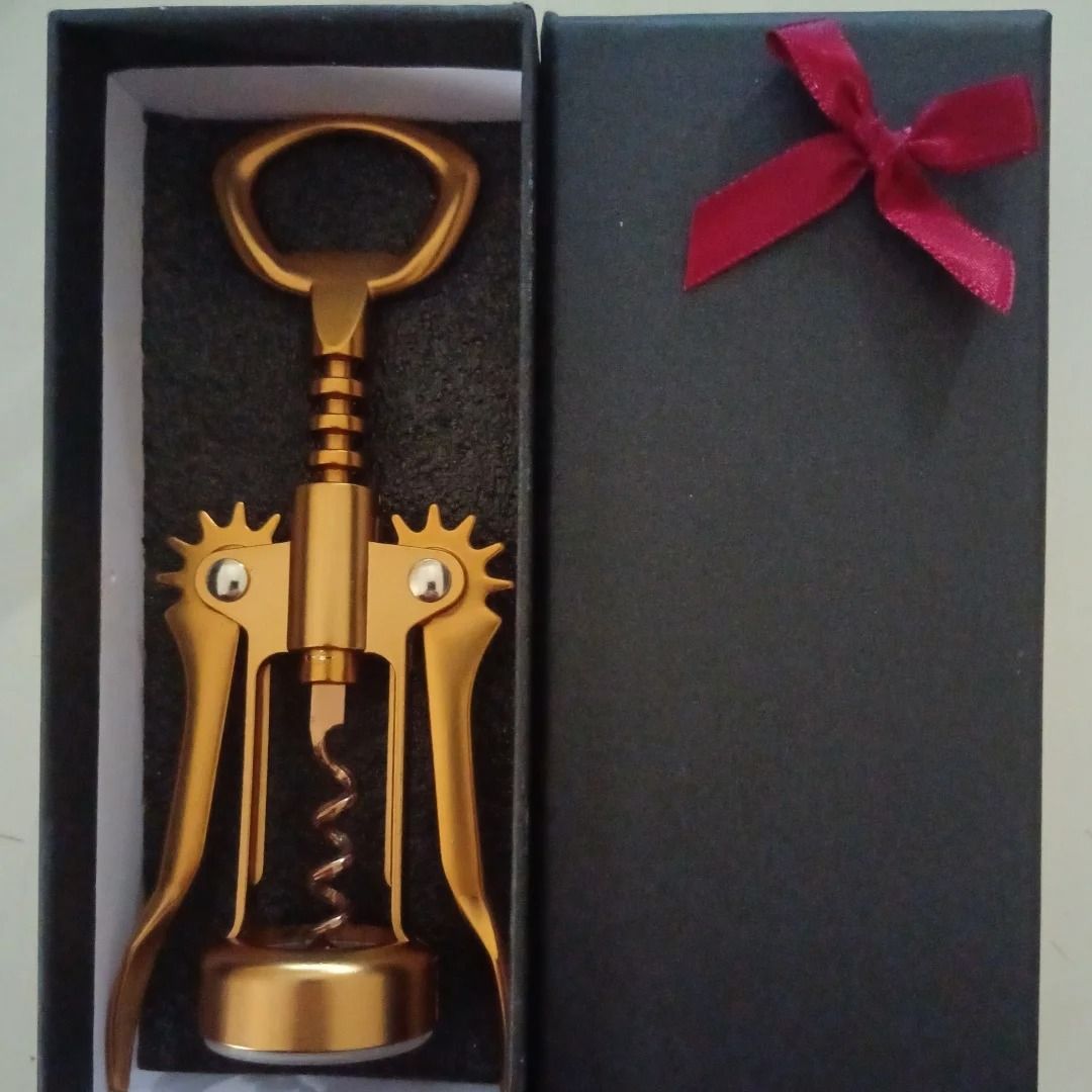 Dark Gold Wine Opener Wing Corkscrew With Bottle Opener 7