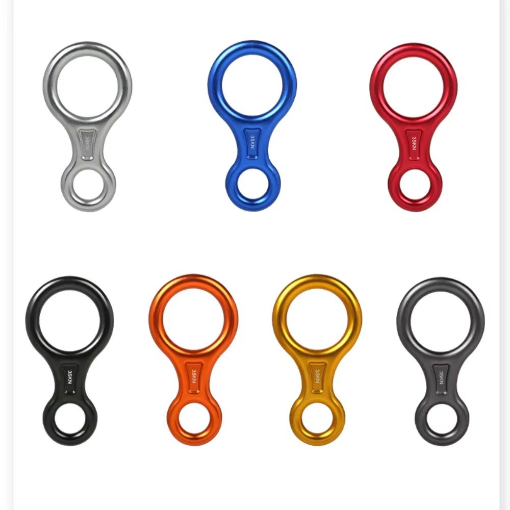 Aluminum Alloy Figure8 Ring Descender Device For Rock Climbing  Safety 2