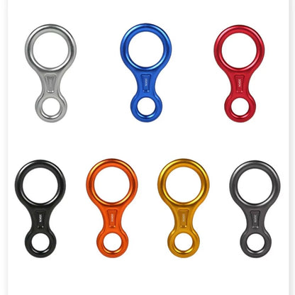 Aluminum Alloy Figure8 Ring Descender Device For Rock Climbing  Safety 2