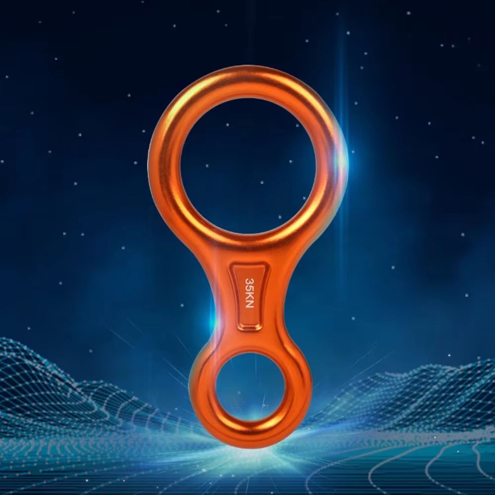 Aluminum Alloy Figure8 Ring Descender Device For Rock Climbing  Safety 3