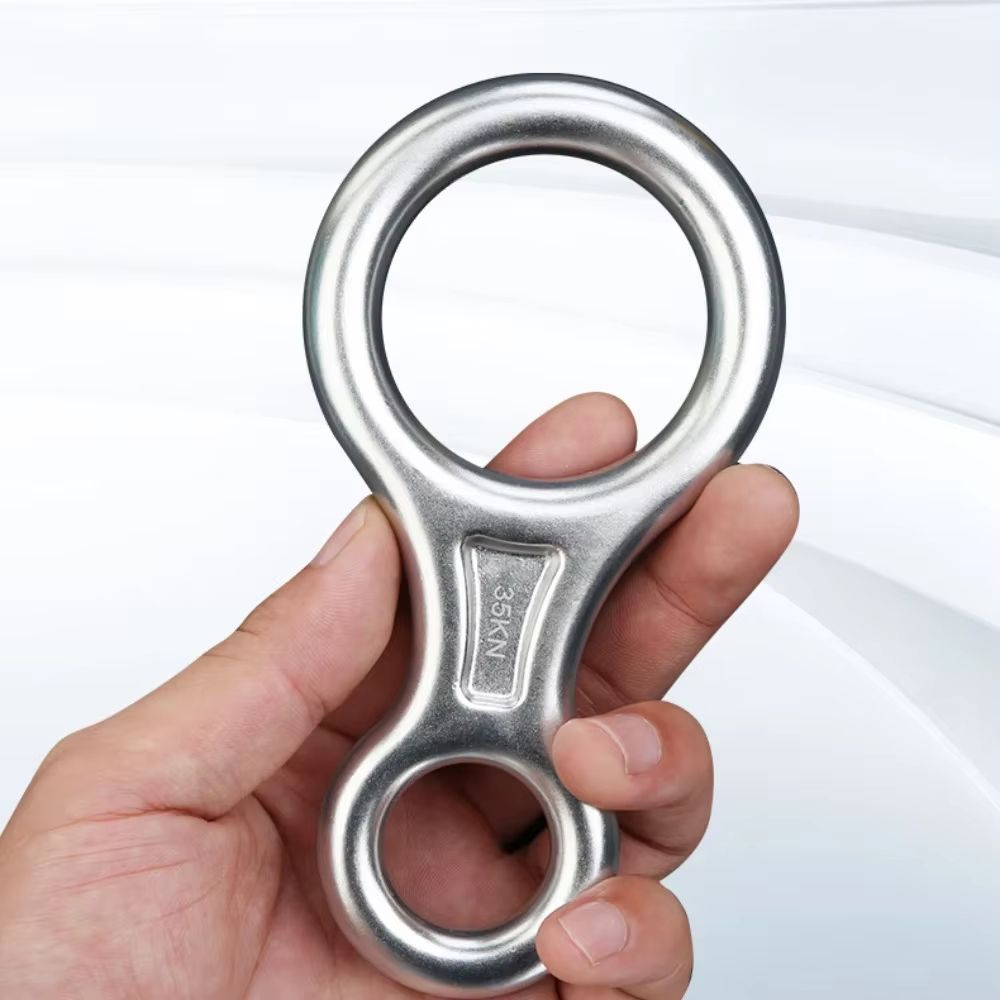 Aluminum Alloy Figure8 Ring Descender Device For Rock Climbing  Safety 4