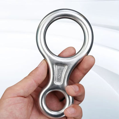 Aluminum Alloy Figure8 Ring Descender Device For Rock Climbing  Safety 4