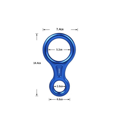 Aluminum Alloy Figure8 Ring Descender Device For Rock Climbing  Safety 5