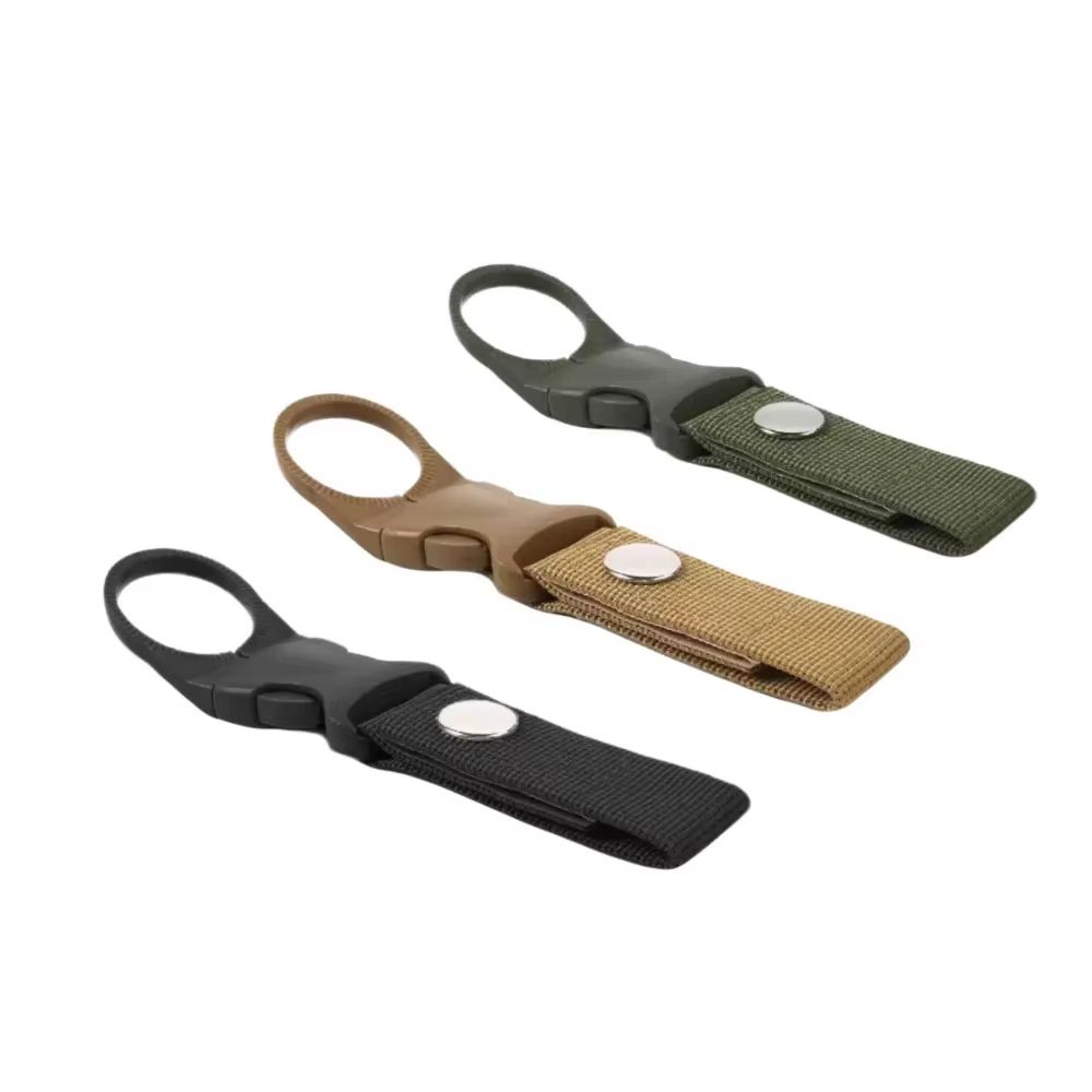 2Pack Quickdraw Carabiner Clip Set  Outdoor Hiking Camping Water Bottle Buckle Holder For MOLLE Web 5