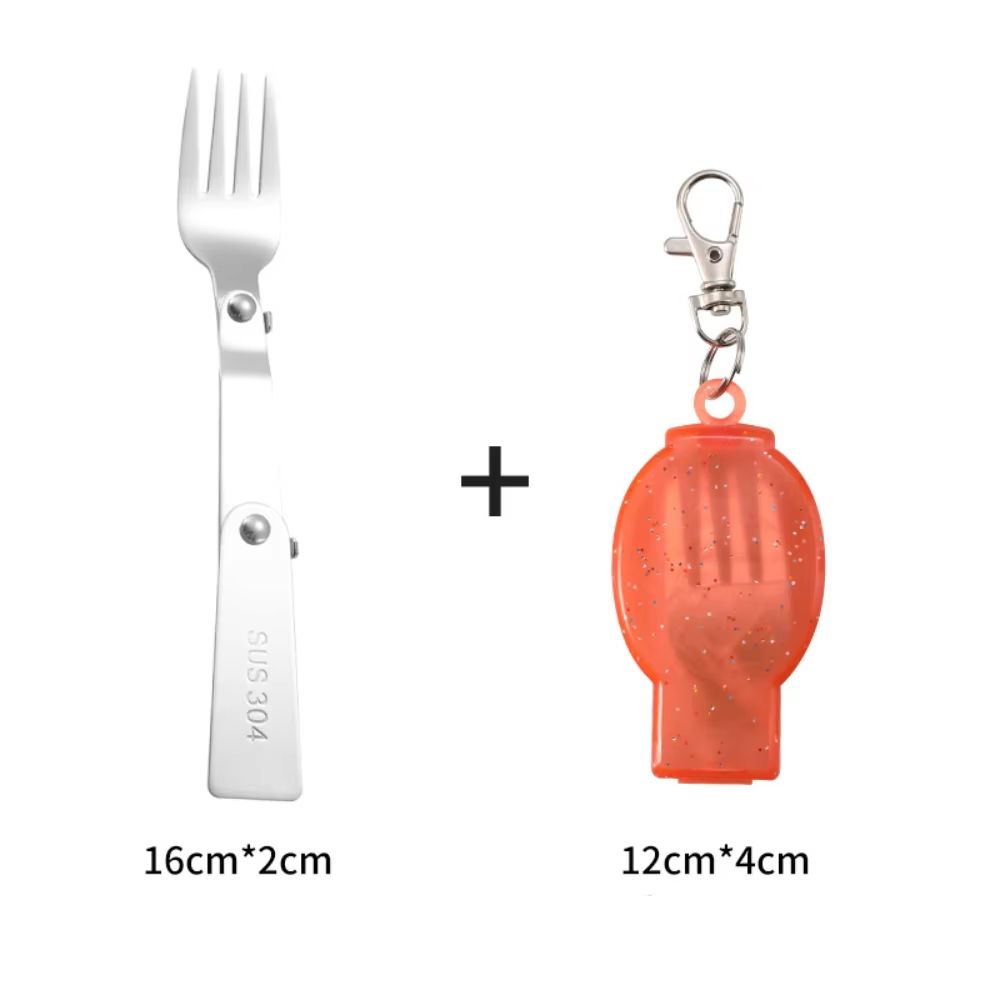 304 Stainless Steel Folding Camping Fork  Portable Travel Cutlery For Hiking And Picnic 6