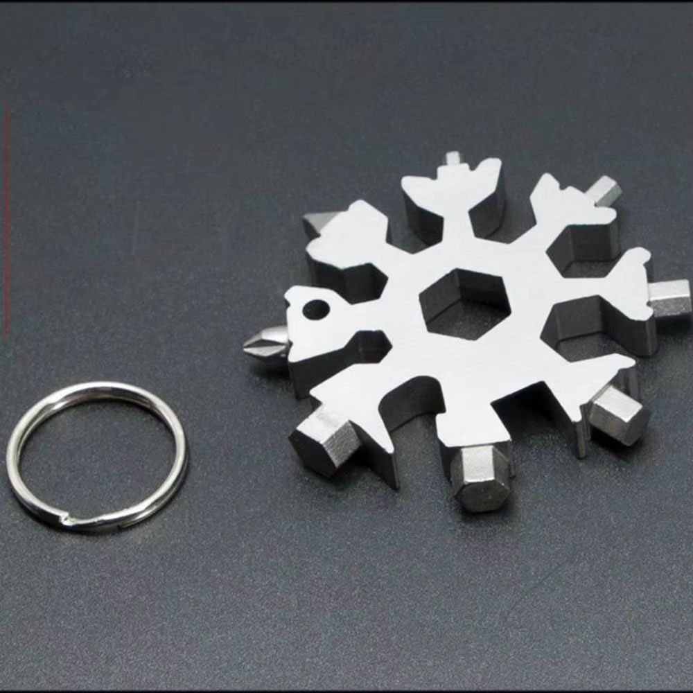 18 In 1 Snowflake Multi Tool Stainless Steel Pocket Wrench Outdoor EDC Gadget 5
